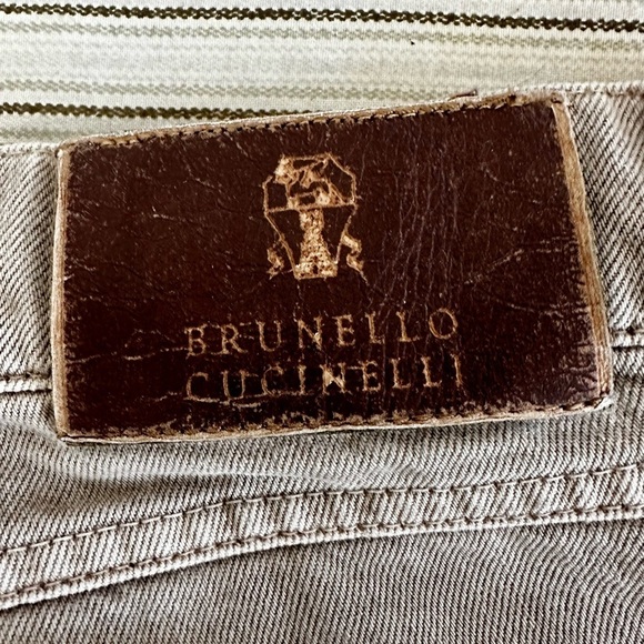 Brunello Cucinelli Tan Khaki 5 pkt. jean IT54 US 38 - Picture 5 of 12